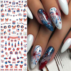 YUEJIMEIGUI size comparison with fingers to show sticker scale and fit on nails
