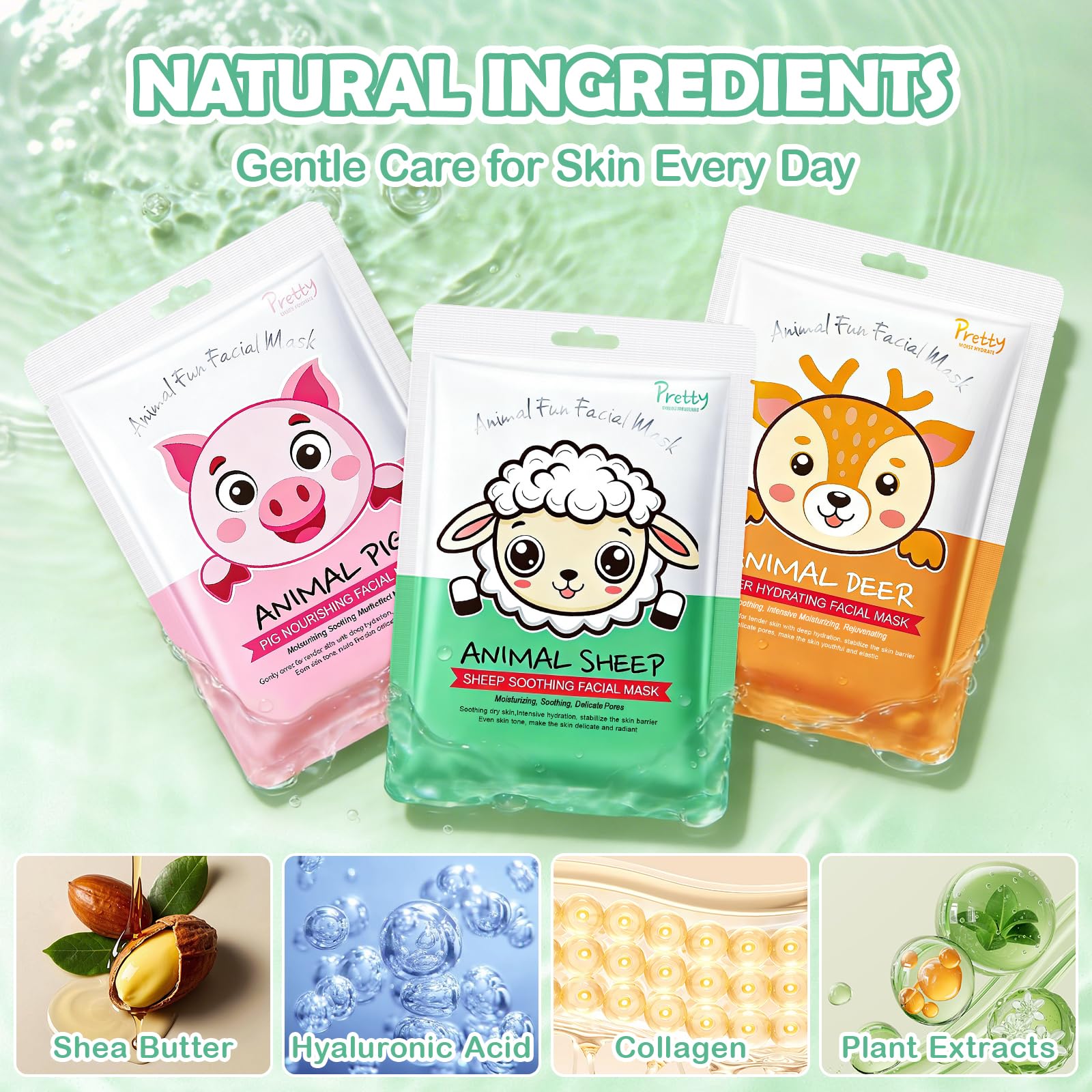 YUEONEWIN glossy mask serum texture demonstrating hydrating, fast-absorbing benefit