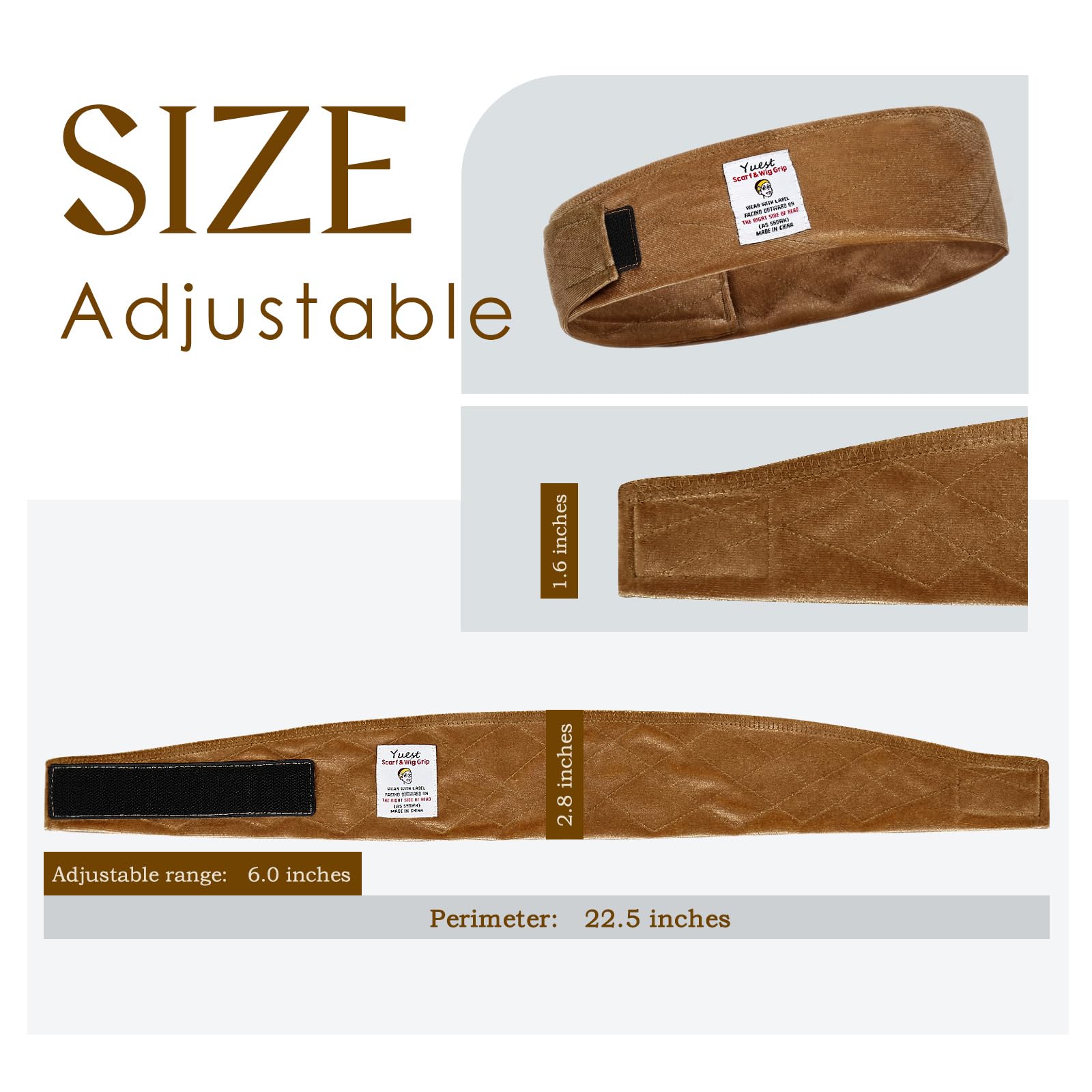 Yuest velcro fastener detail demonstrating adjustable secure hold