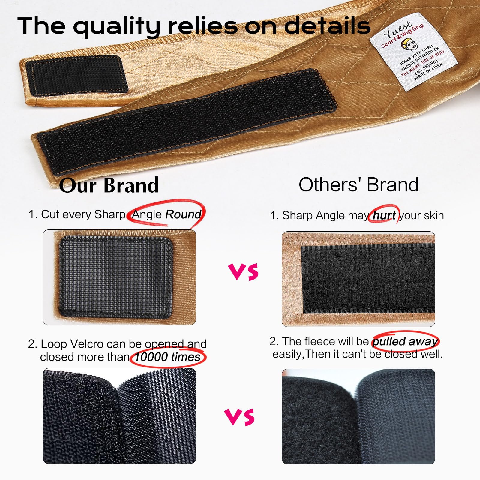 Yuest velvet texture close-up highlighting soft fabric for edge protection