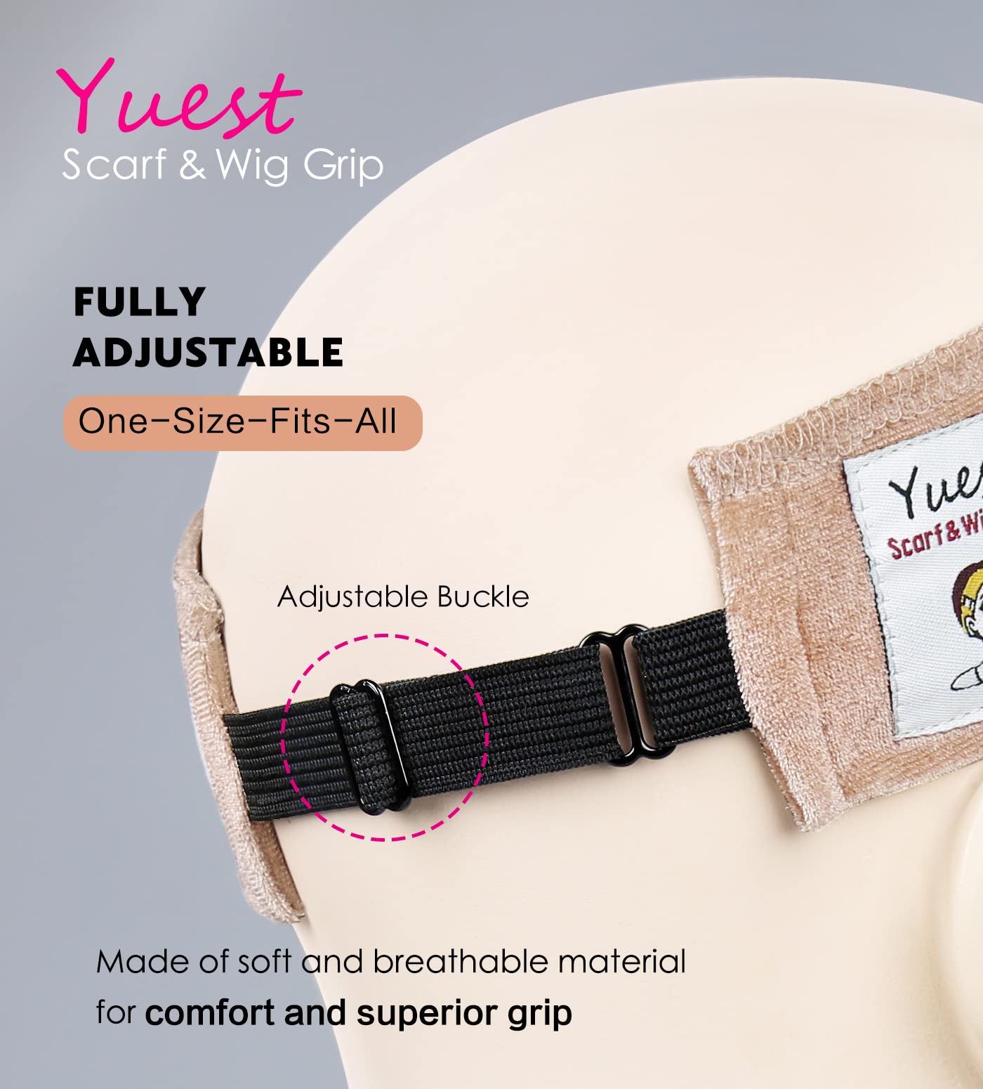 Yuest worn under a lace-front wig showing stable everyday wear