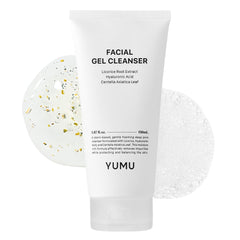 YUMU front bottle showing cleanser packaging and clear benefit