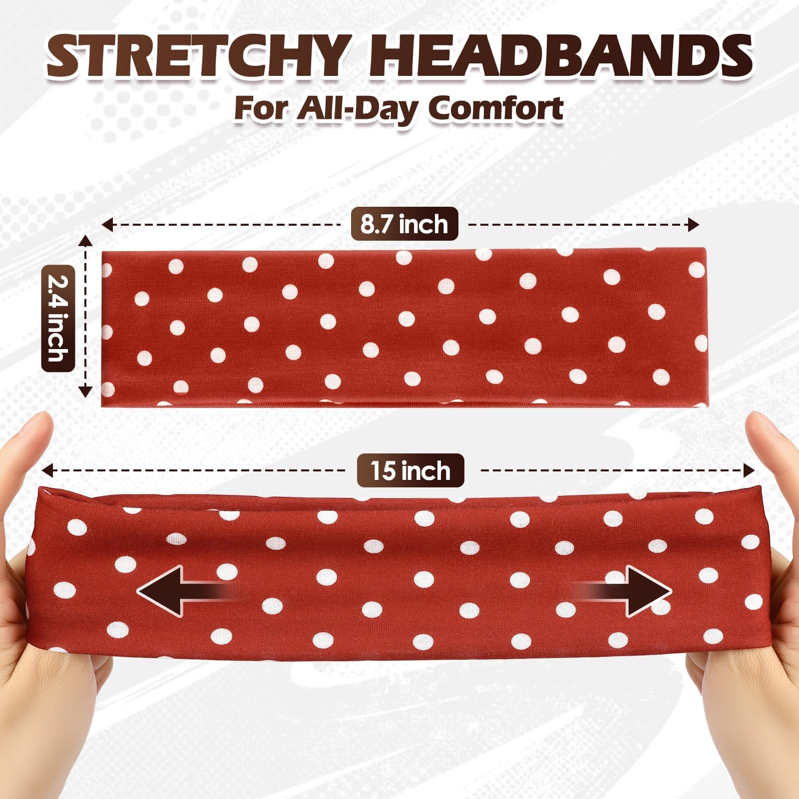 Yunaking headband in yoga use, non-slip fit for active movement