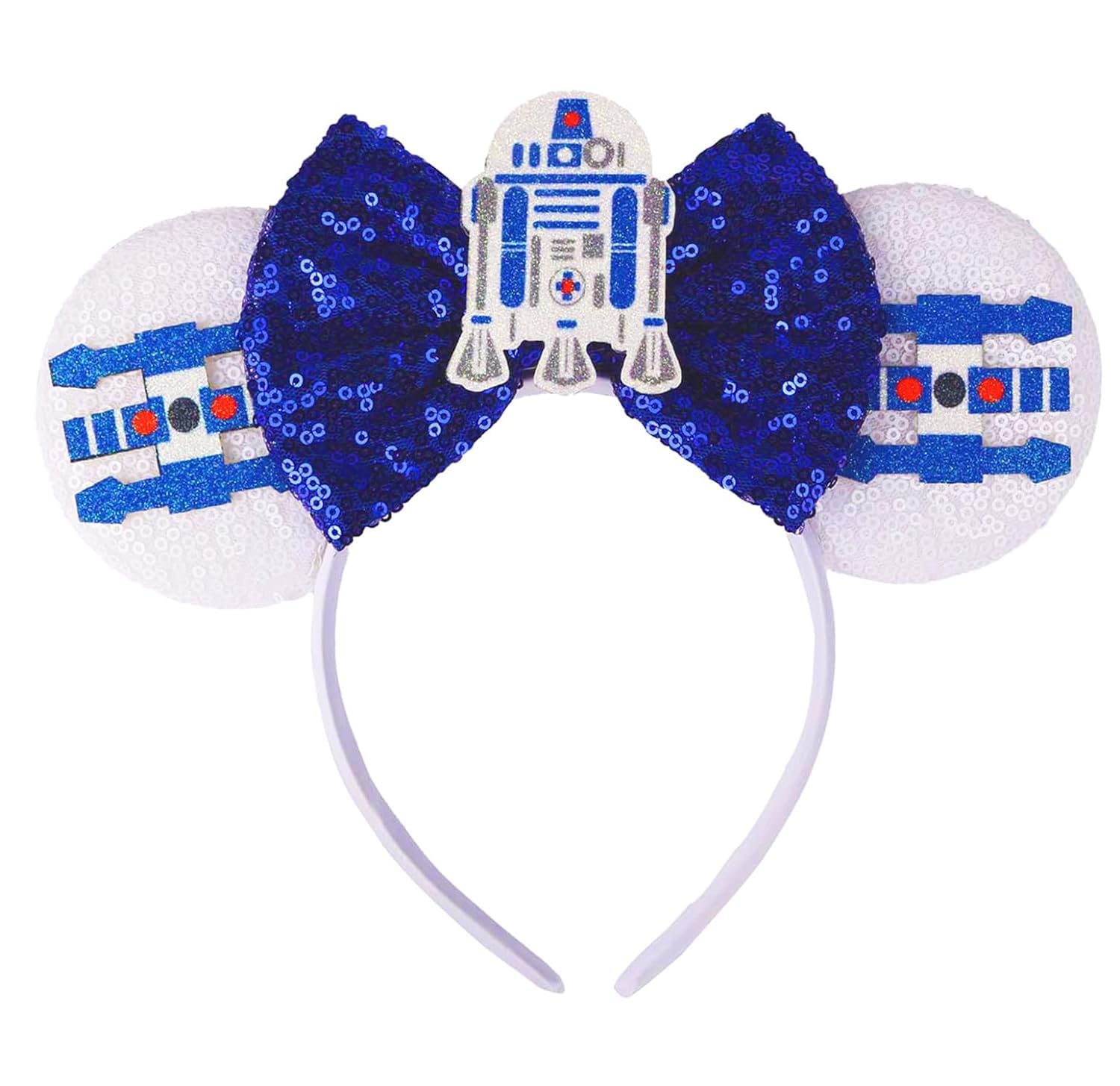 YUNISS front view headband showing sparkle and bow for instant costume impact