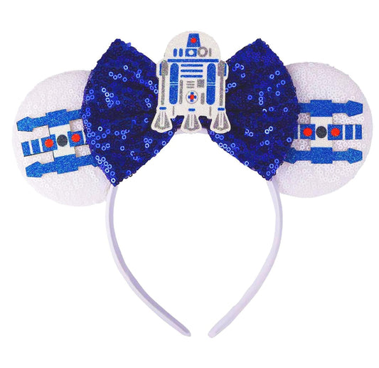 YUNISS front view headband showing sparkle and bow for instant costume impact