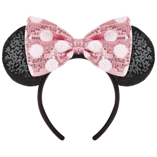 YUNISS front view pink bow showing playful sparkle and secure fit