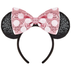 YUNISS front view pink bow showing playful sparkle and secure fit