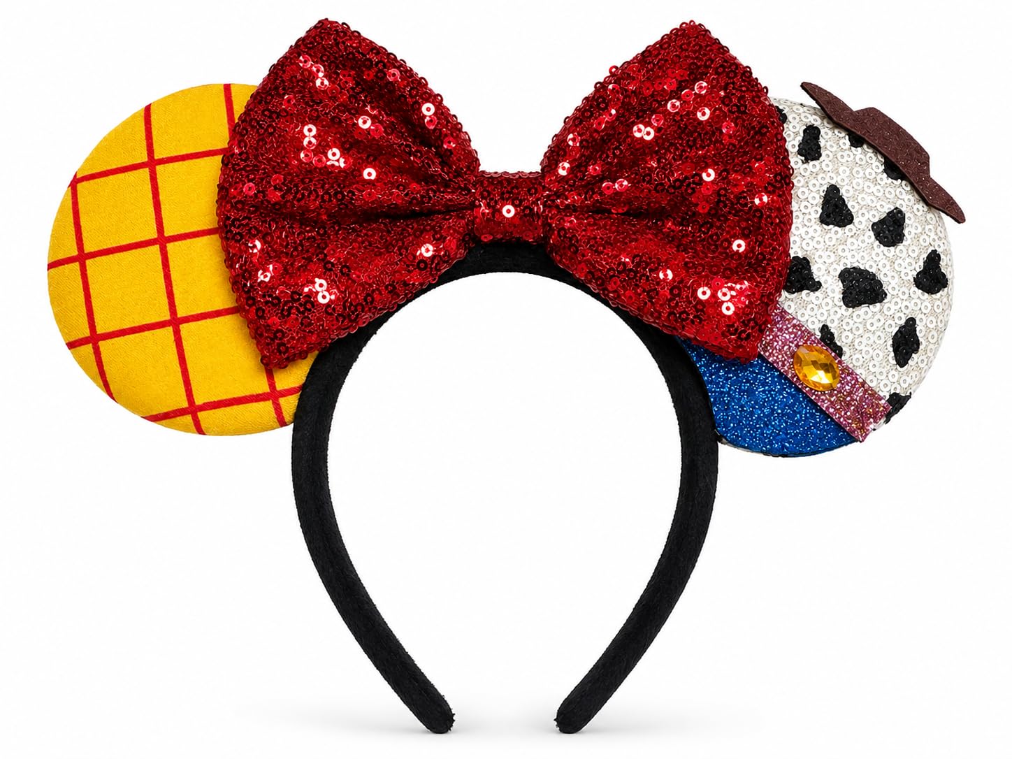 YUNISS front view showing sparkly ears and bow, perfect for standout photos