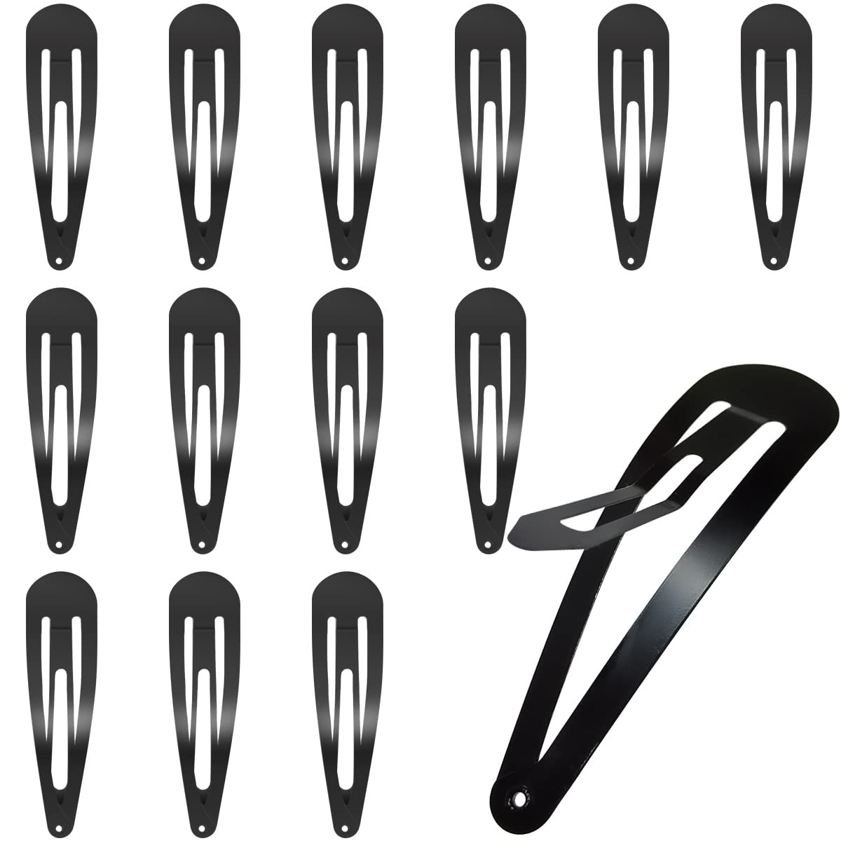 yuntop front view pack of 30 black clips showing quantity and convenience