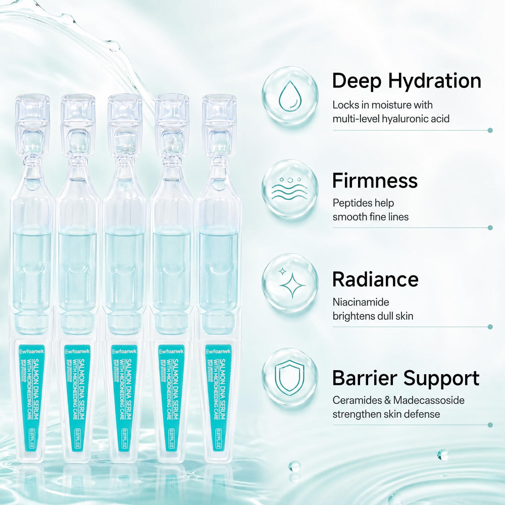YUOJUNES ampoule applied after microneedling to soothe skin