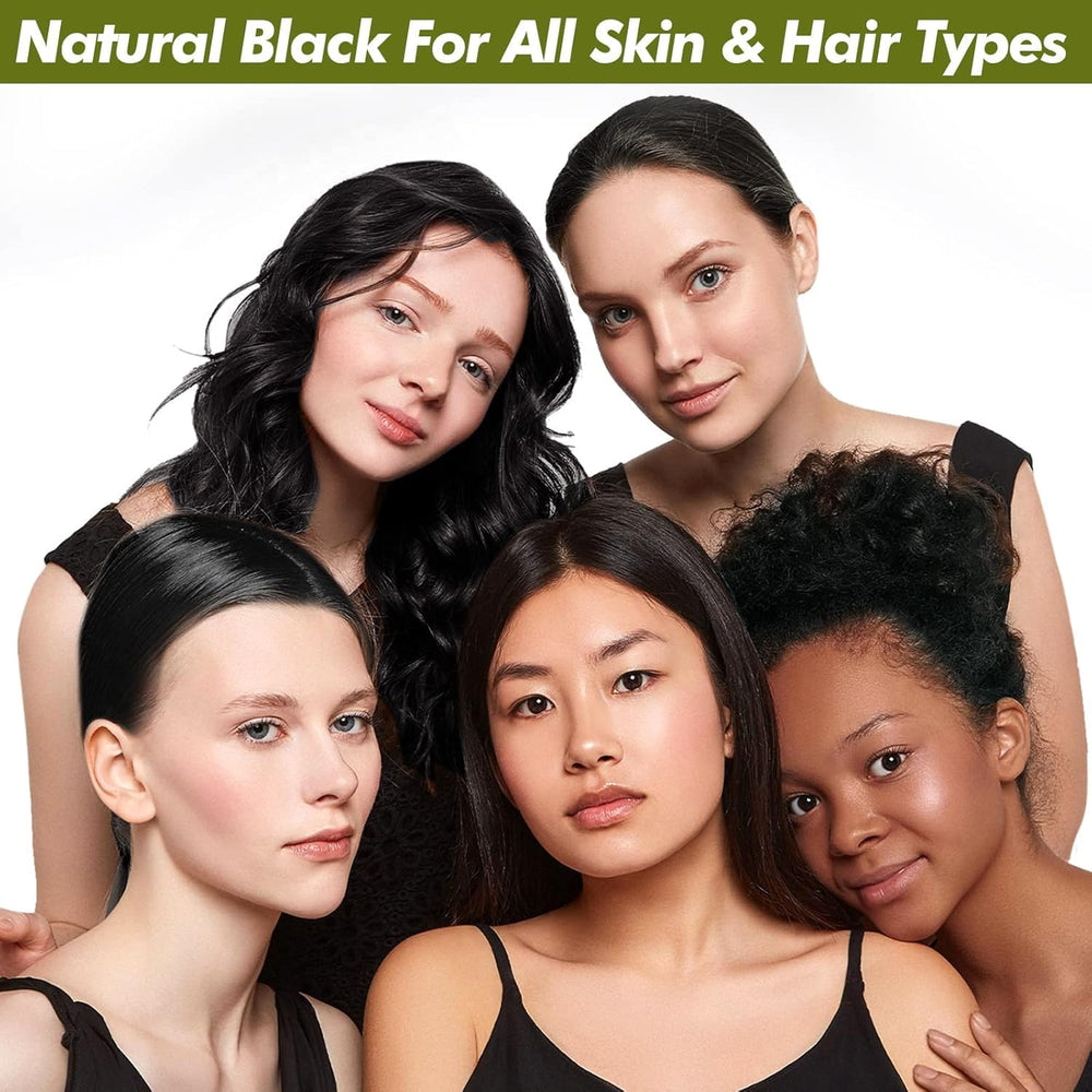 YUOLITA styled hair lifestyle shot showing glossy natural-looking black color