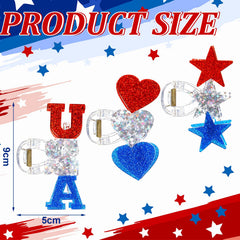 Yuxung close-up of star print on clip, showing patriotic motif and quality