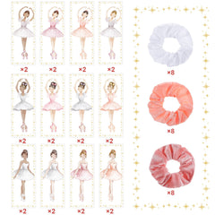 Yuxung ballerina thank-you card flat lay highlighting design and writing space