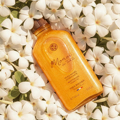 Yves Rocher highlighted décolleté with pearly sheen showing radiance benefit: enhanced glow