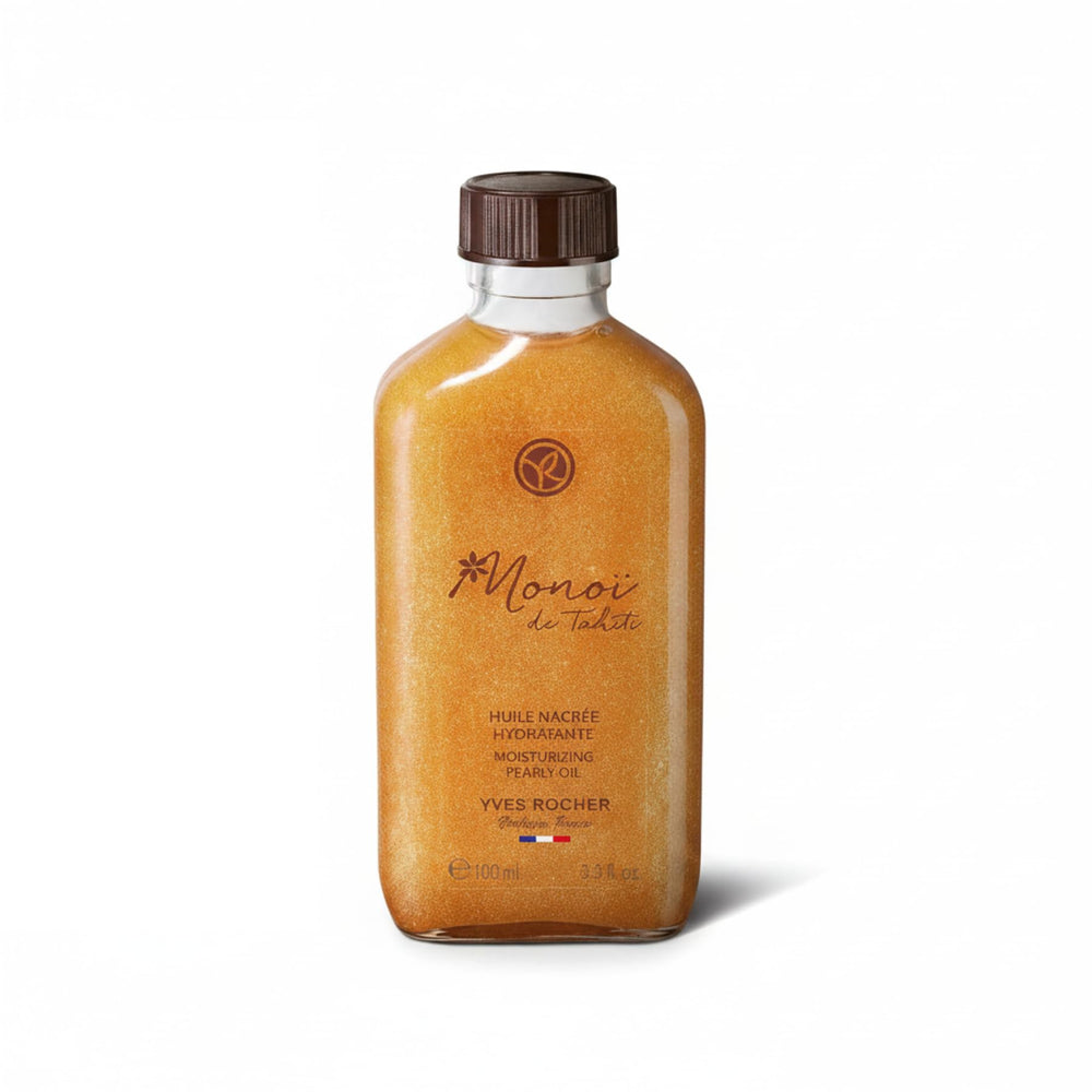 Yves Rocher bottle front view showing product and elegant packaging benefit: clear product ID