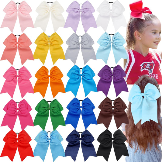 Yxiang front packaging showing 20 colorful cheer bows, clear team-ready kit