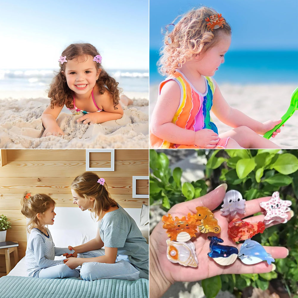 YYKITCHEN clip securing bangs, cute ocean motif adds playful charm