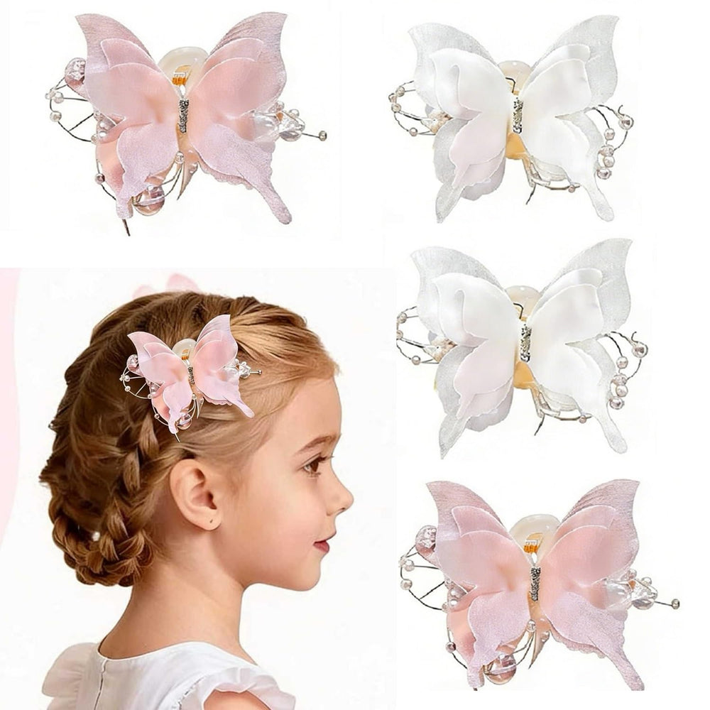 Zanwell front view of four butterfly clips showing colors and design benefit: easy selection