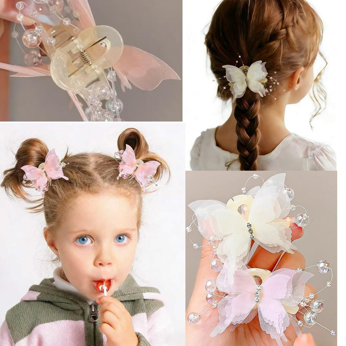 Zanwell clip securing a half-up hairstyle demonstrating comfortable all-day wear