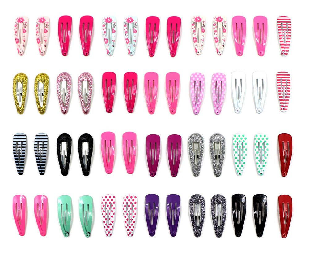Zapire front packaging showing 52 colorful small snap hair clips, easy selection