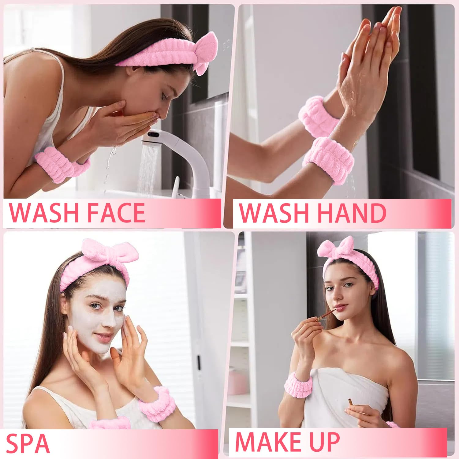 Zaritaffy plush spa headband close-up texture absorbs water and feels soft