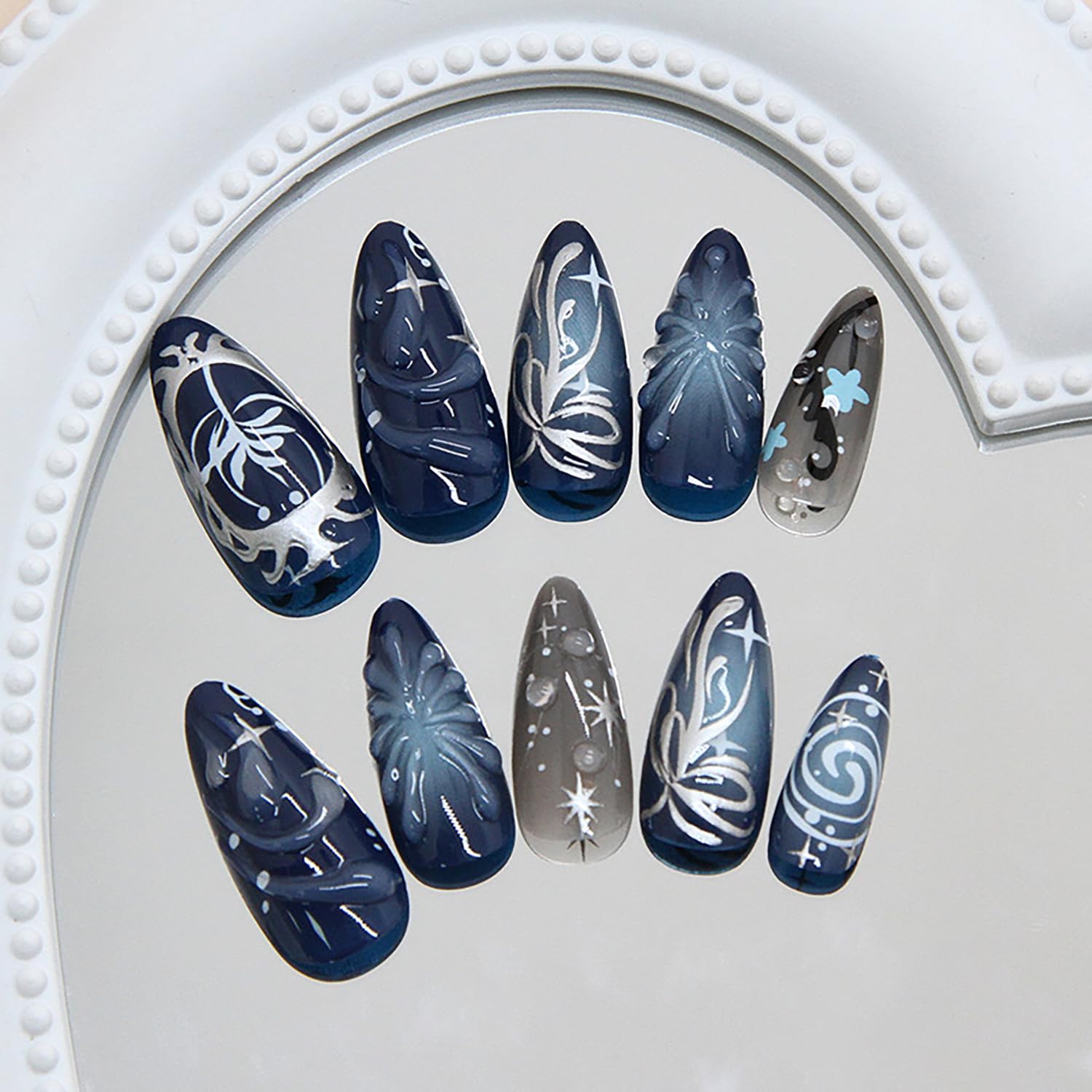 zaskhld close-up of 3D floral detail showcasing textured design and durable acrylic finish