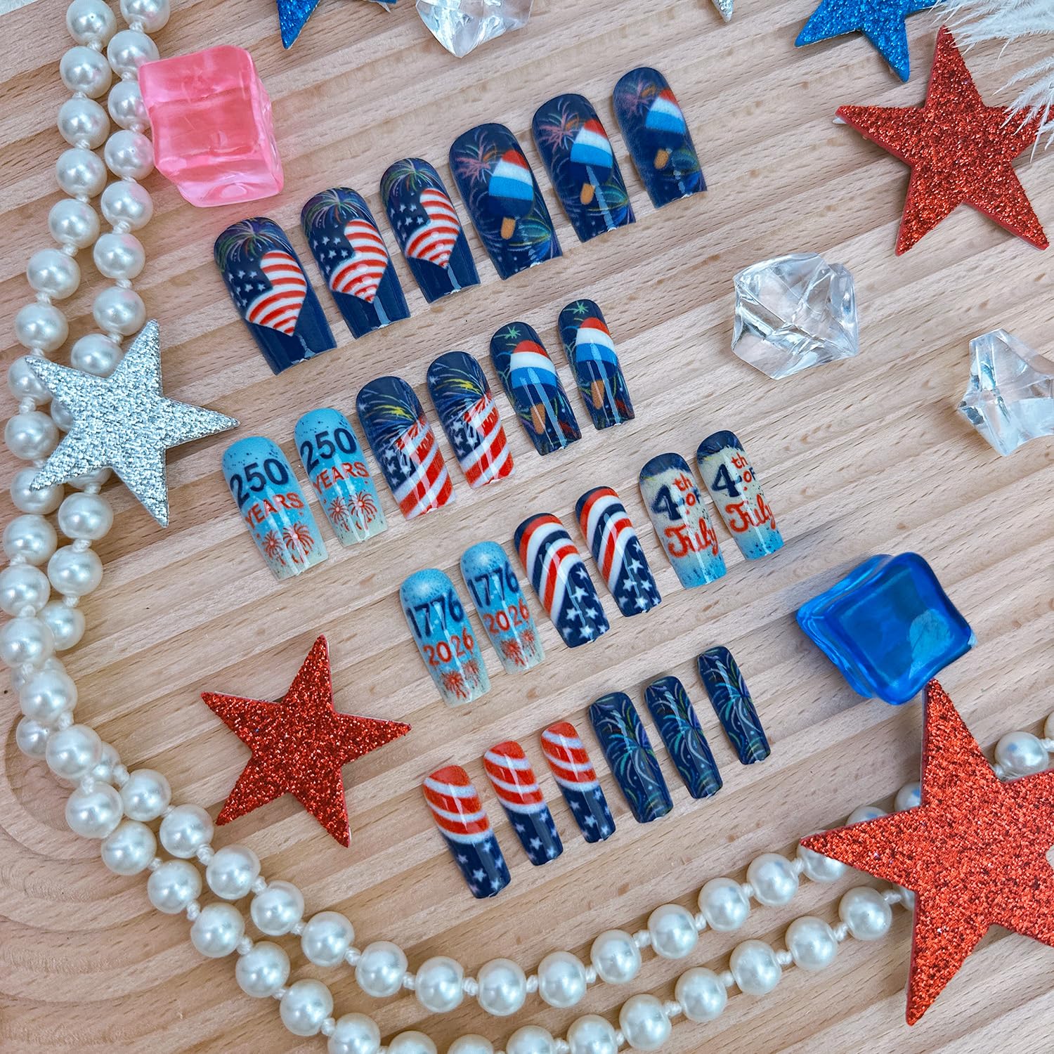 ZASKHLD close-up of American flag design offering bold, detailed accents