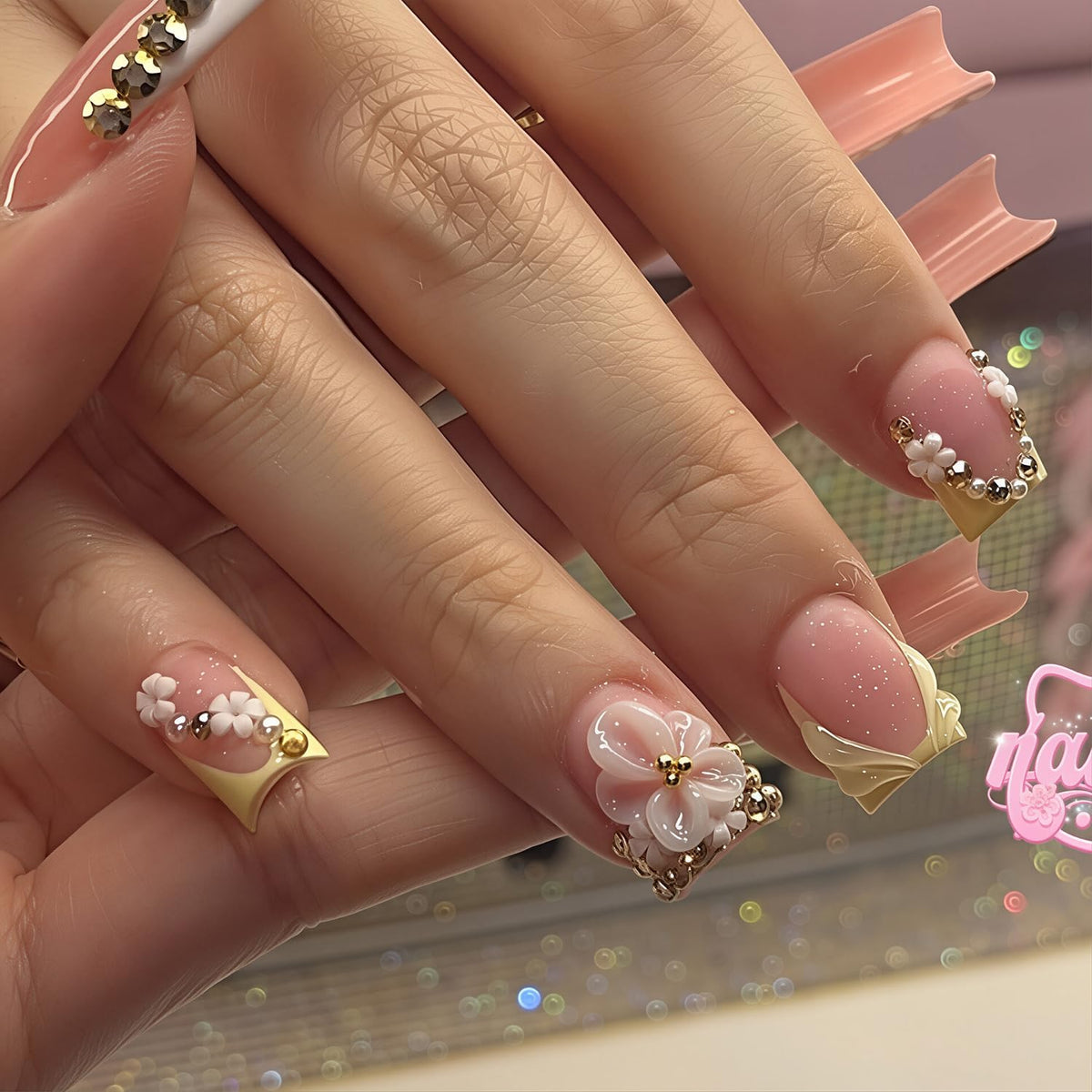 zaskhld front packaging showing full 24-piece nail kit and colors for easy selection