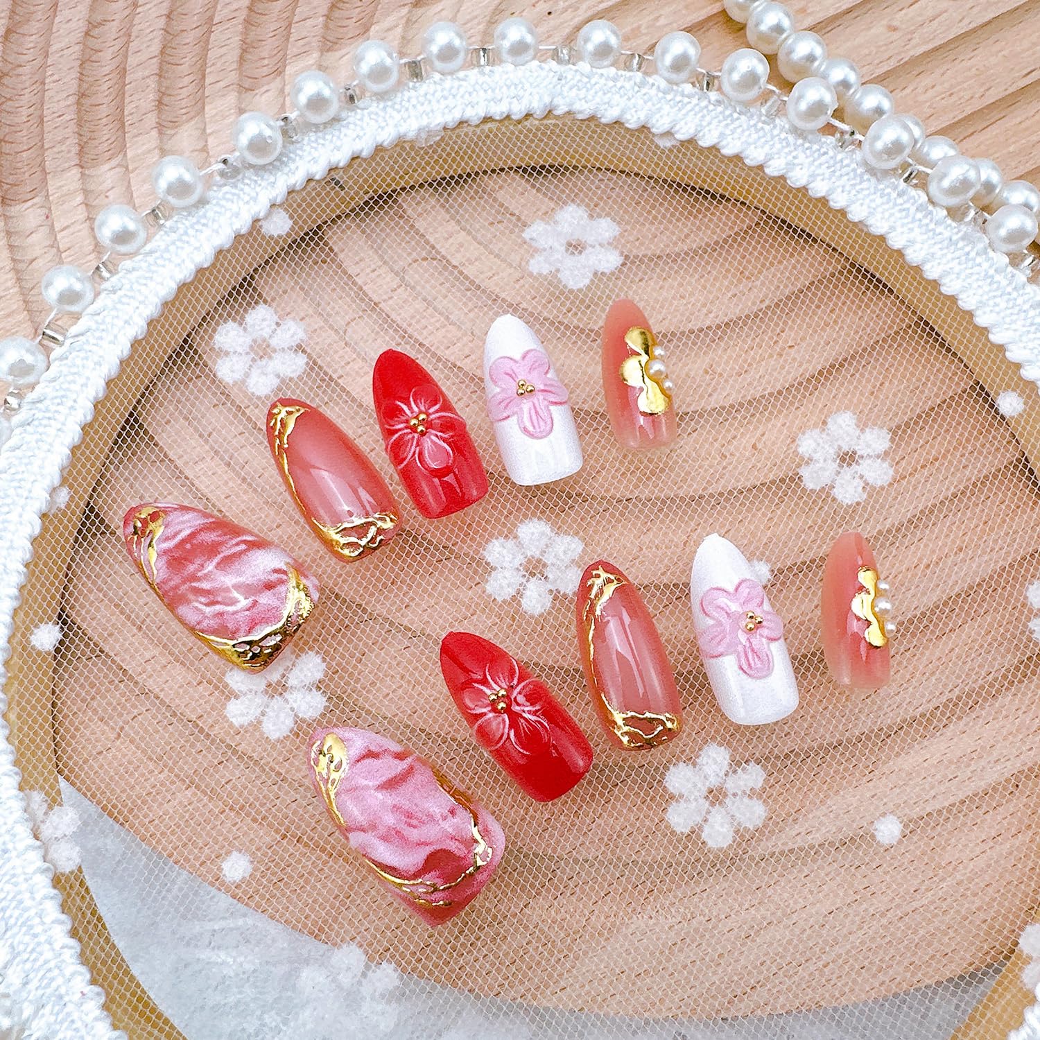 zaskhld model wearing nails during manicure showing event-ready polish