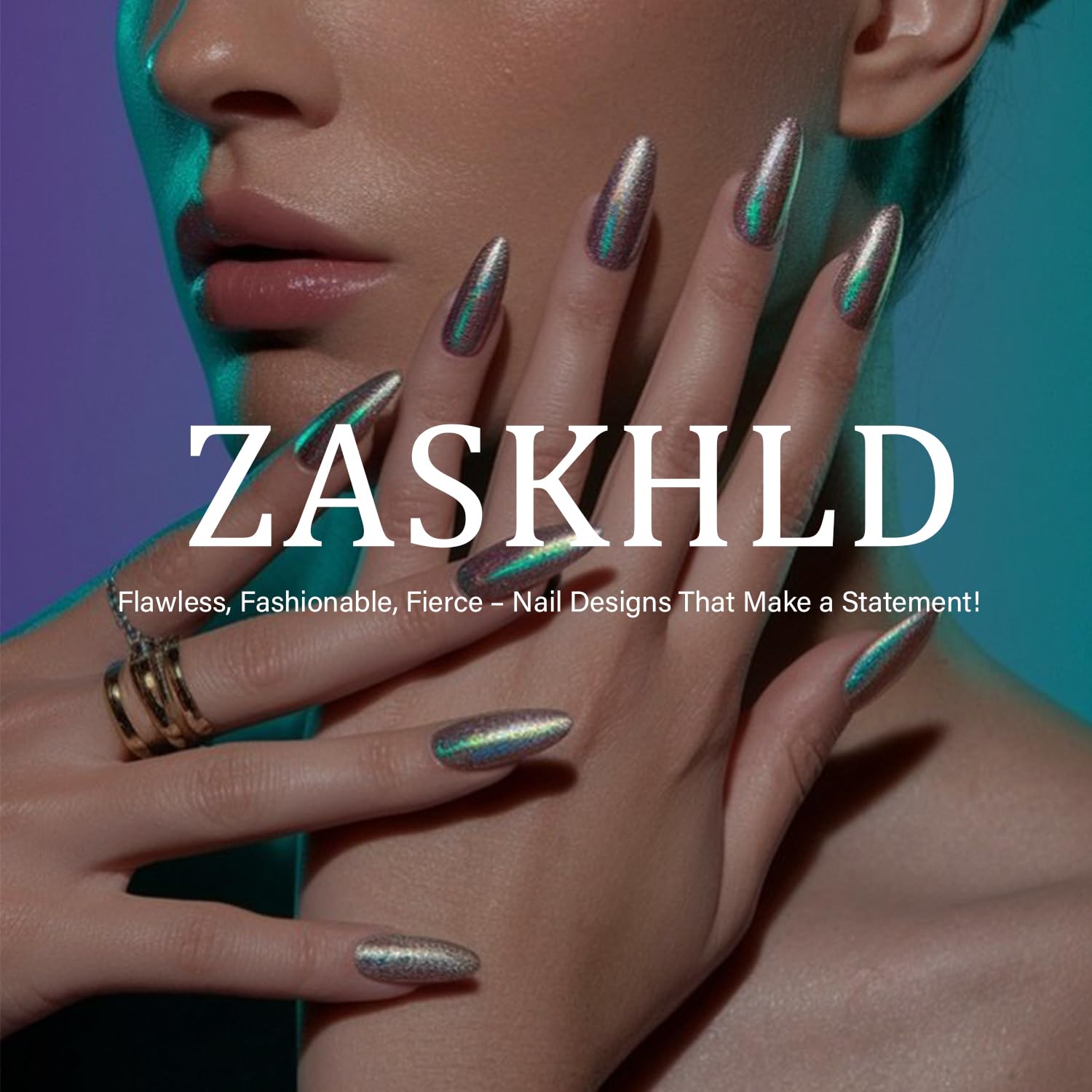 ZASKHLD lifestyle wedding party scene showing elegant nails for special events