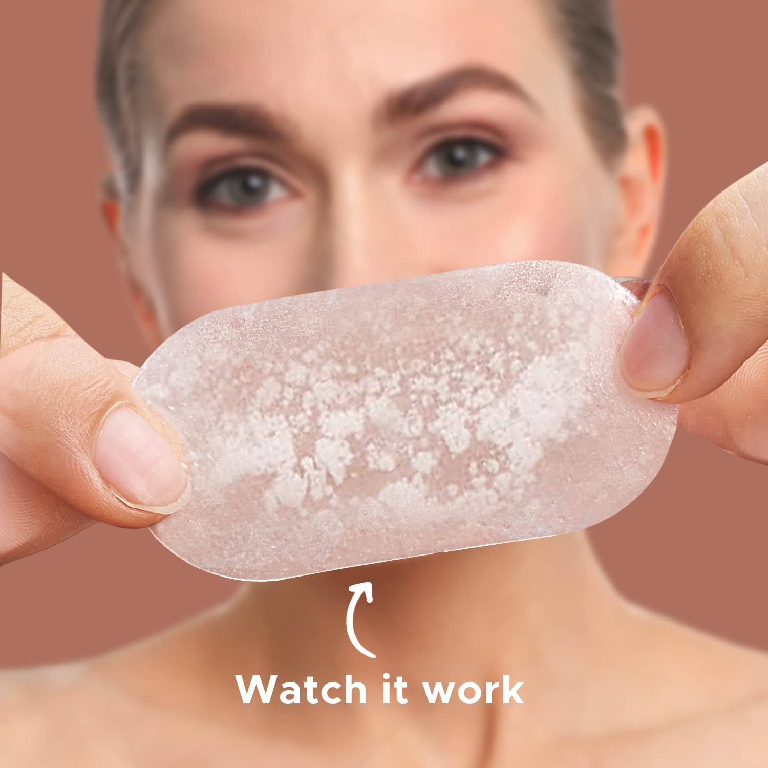 ZATKTK patch applied to forehead showing discreet daytime wear