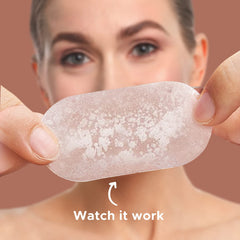 ZATKTK patch applied to forehead showing discreet daytime wear