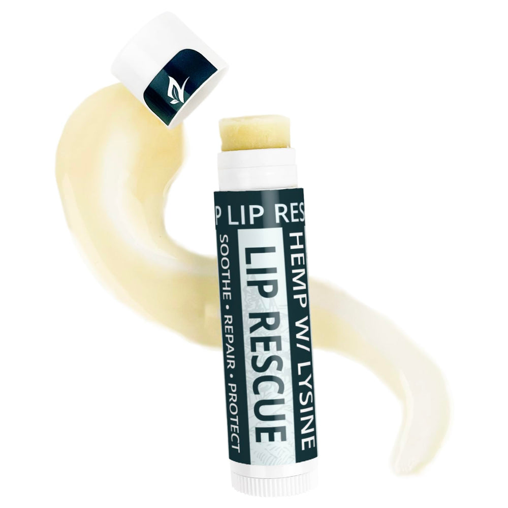 Zatural hemp lip balm front view showing twist-up and smooth finish benefit