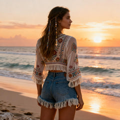 Zaxomum clipped into braided hair outdoors showing festival-ready chic and comfort