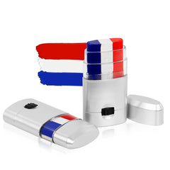 Zayin front packaging showing patriotic red white blue stick and clear branding for fast use