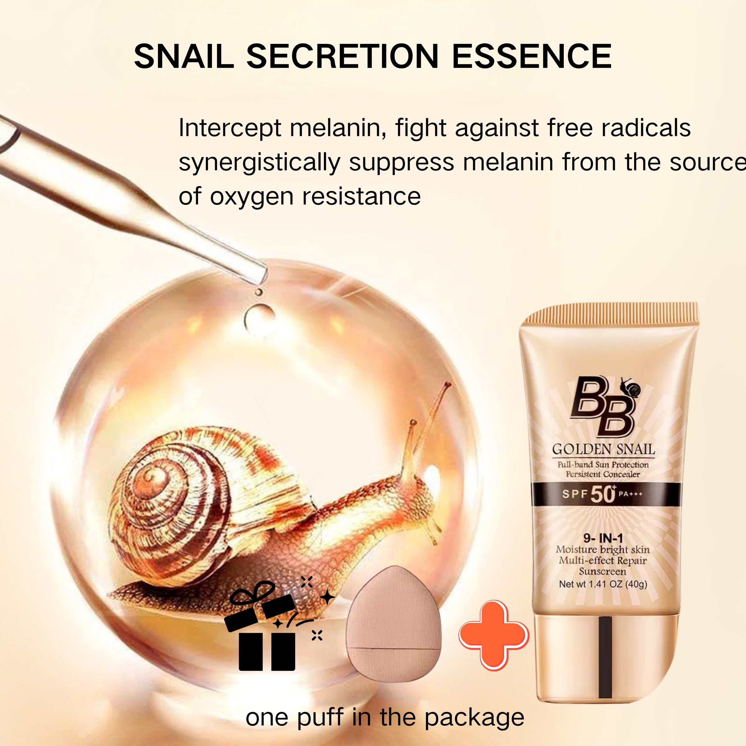 ZBMCYHCXH BB Cream application with included puff for smooth even coverage