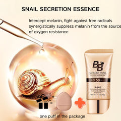 ZBMCYHCXH BB Cream application with included puff for smooth even coverage