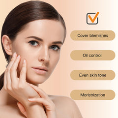 ZBMCYHCXH BB Cream close-up on skin showing buildable coverage and pore blurring