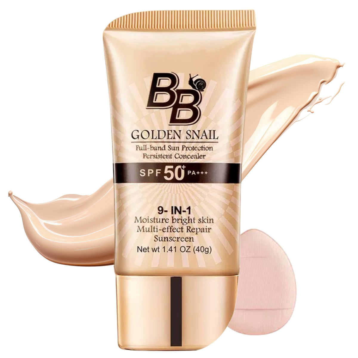 ZBMCYHCXH BB Cream front packaging showing product and puff for easy use