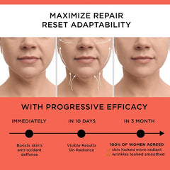 ZDQULX cream applied to neck demonstrating firming and smoothing effect