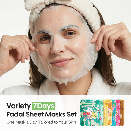 ZealSea single mask spread showing each day’s themed sachet