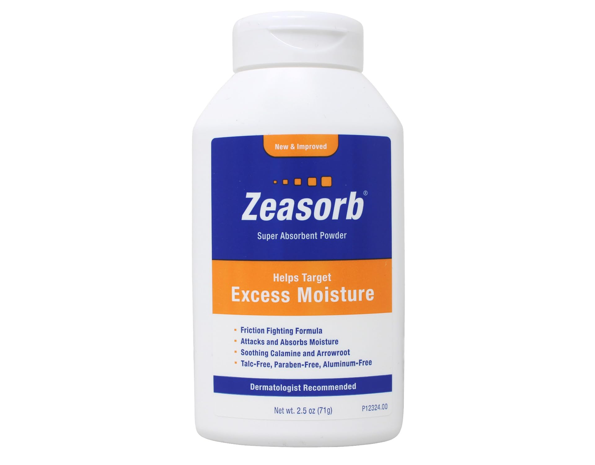 Zeasorb powder texture close-up showing fine particles for fast moisture absorption benefit