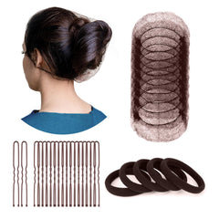 ZefeqCo front packaging showing brown bun nets pins ties for organized styling
