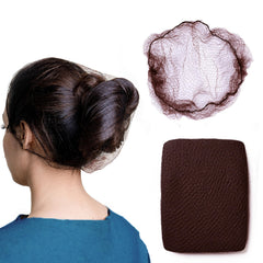 ZefeqCo front pack of 150 brown hair nets showing quantity and compact packaging benefit concealment