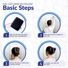 ZefeqCo hair net used in kitchen setting, hygienic containment benefit