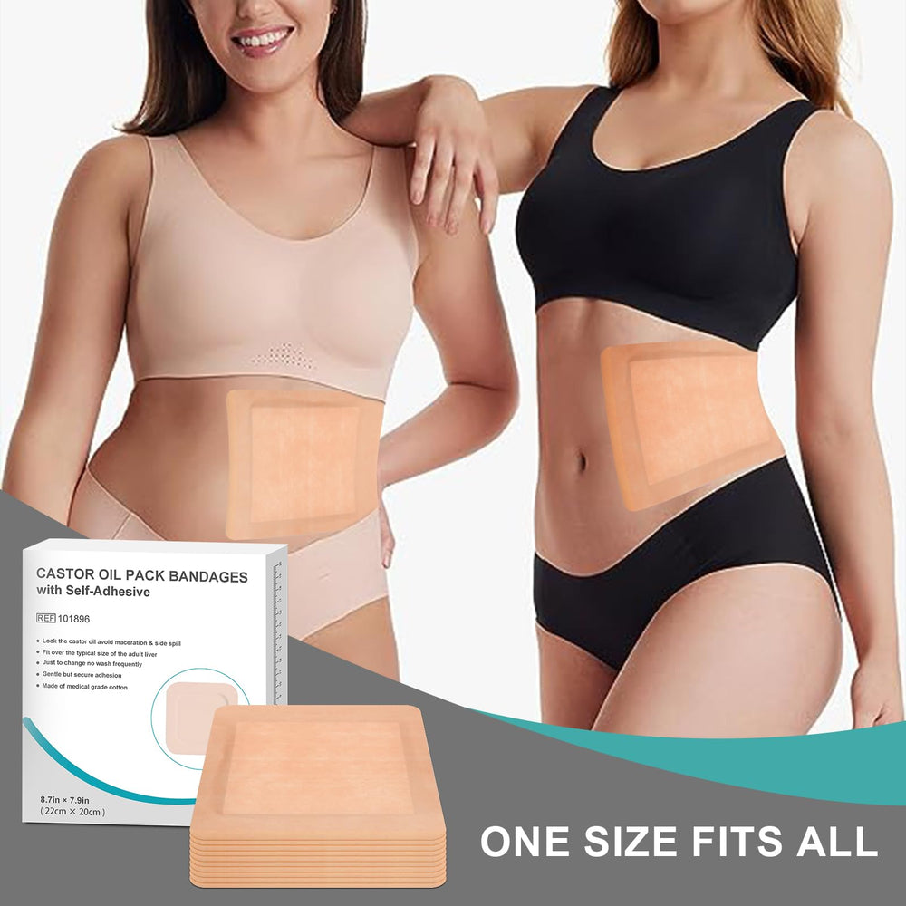 ZELIER pad in use on abdomen illustrating discreet, low-profile wear