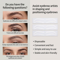 Zelphvt stencil in use during eyebrow tinting for neat results