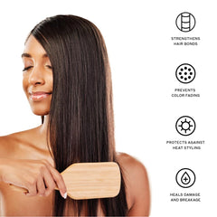 Zenagen before and after hair split illustrating detangling and shine improvement benefit