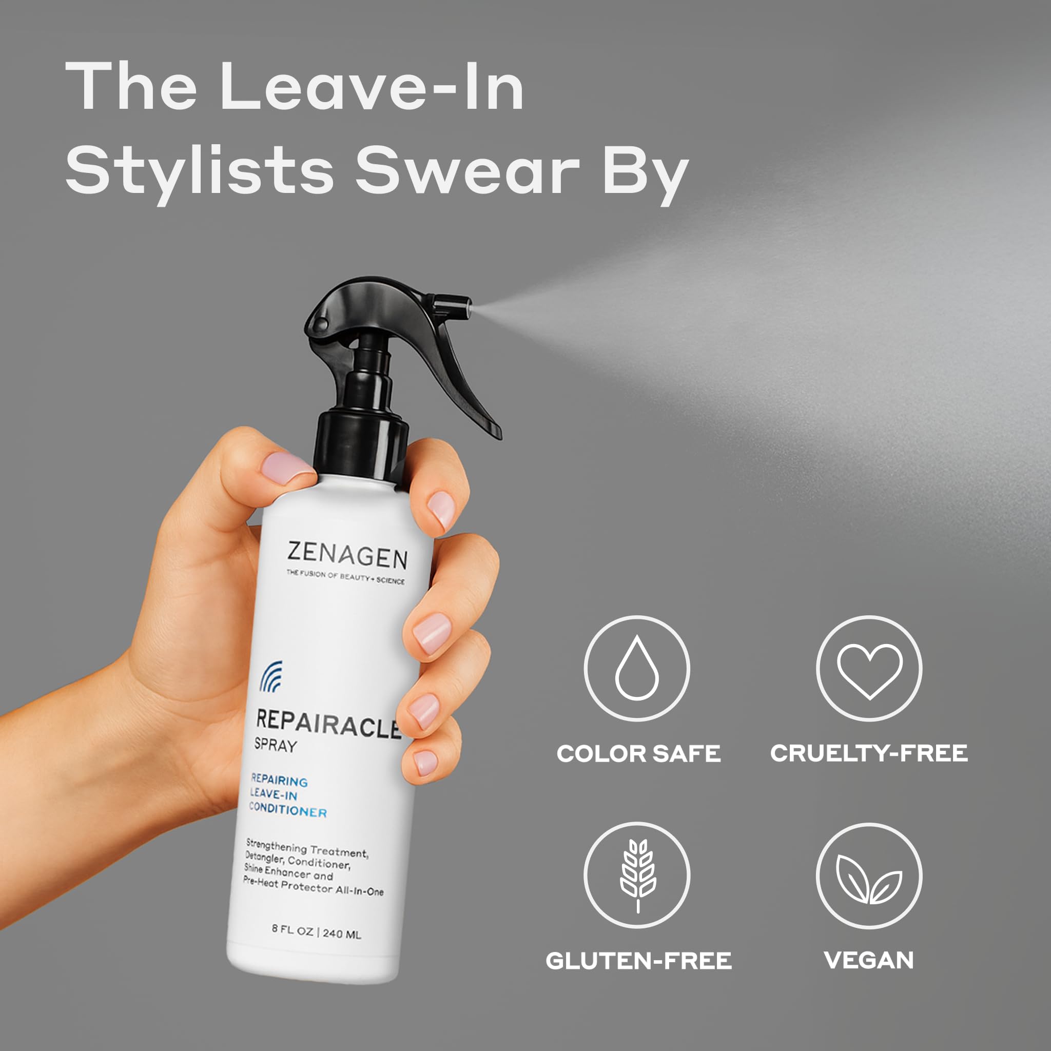 Zenagen on bathroom countertop in lifestyle scene indicating daily routine ease benefit