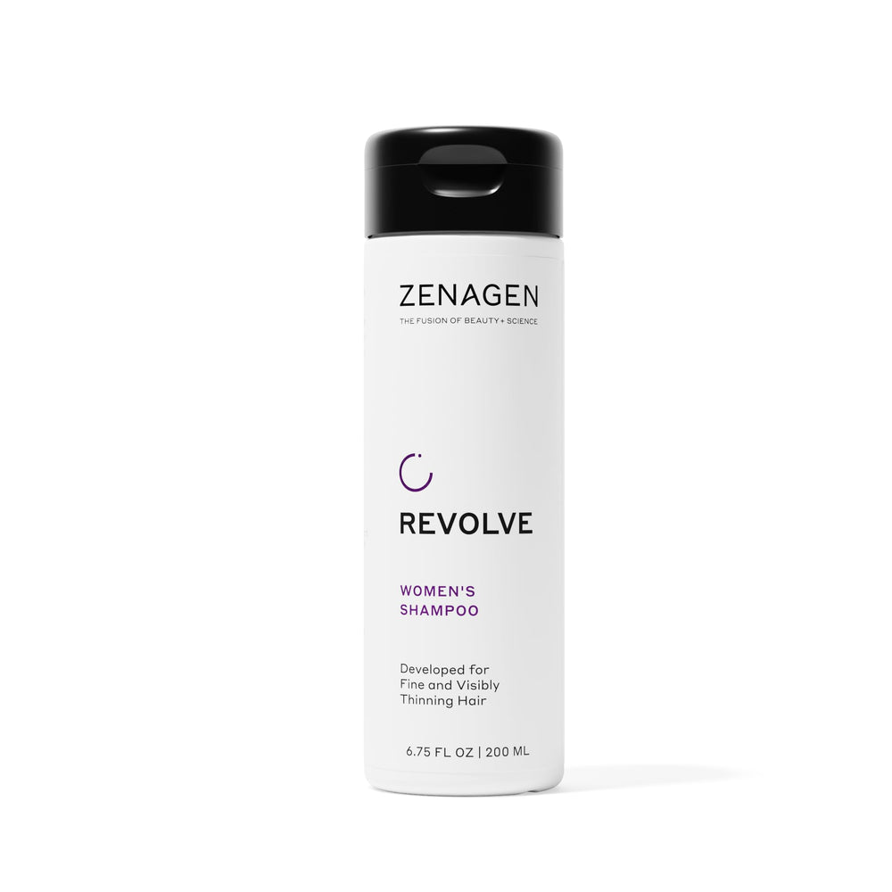 Zenagen bottle front view showing branding and volume, highlights lightweight support
